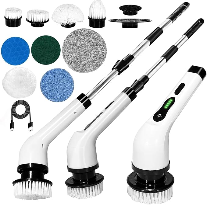⚡ PureEase™ 9-in-1 Cordless Spin Scrubber – The Power of Clean, Redefined